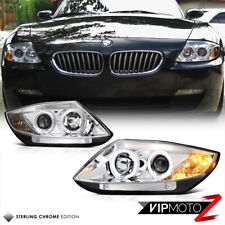 New Pair Left+Right Euro Clear Crystal Halo Projector Headlight 2003-2008 BMW Z4 picture