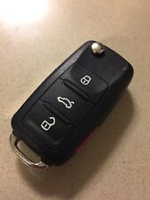 VOLKSWAGEN VW VIRGIN CHIP UNCUT KEY BLADE FOB OEM REMOTE KEYLESS ENTRY 4 BUTTON picture