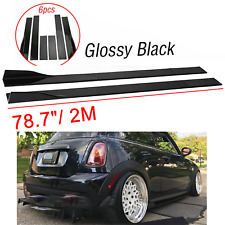 78.7'' Glossy Black Side Skirt Rocker Panel For Mini Cooper S R53 2m/78.7inch picture