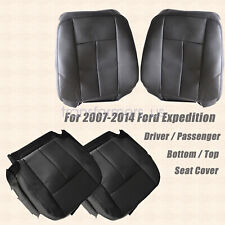 Driver / Passenger Perforated Seat Cover Black For 07-14 Ford Expedition Limited picture
