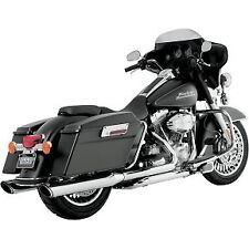 Vance & Hines 16763 Chrome Twin Slash Slip-On Mufflers for 95-16 Touring picture