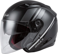 GMAX OF-77 Open-Face Street Helmet (Matte Black/Silver, Large) picture