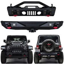 Vijay For 2007-2018 Jeep Wrangler JK Front or Rear Bumper w/Winch Plate & Lights picture