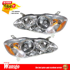 Fit For 2003-2008 Toyota Corolla Pair Set Driver Passenger Chrome Headlights picture