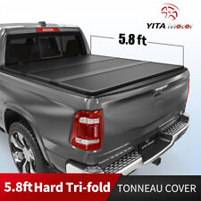 5.8ft Bed Hard 3-Fold Tonneau Cover for 19 - 24 Chevy Silverado GMC Sierra 1500 picture