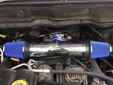 Chrome Blue Dual Head Air Intake Set For 2007-2010 Dodge Nitro 3.7L V6 picture