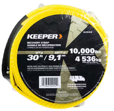 KEEPER 02942 30ft x  4in x 20,000 lbs. Vehicle Recovery Strap W/Protective Loops picture
