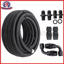 4L60E 4L65E Automatic Transmission Cooler Line Kit Black -6 AN Steel Braided USA picture