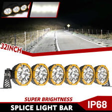 32inch LED Round Driving Linkable Light Bar Spot for ATV UTV Polaris RZR Can am picture