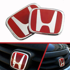 Set of 2PCS Fit Honda Accord Sedan 4Dr 08-15 JDM Red H Front Rear Type R emblem picture