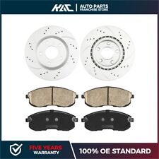 Front Drilled &Slotted Brake Rotors + Brake Pads for 2003 2004 2005 Nissan 3.5L picture