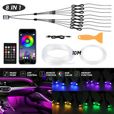 10M RGB LED Strip Light Car Interior Fiber Optic Neon Wire Atmosphere Bluetooth picture