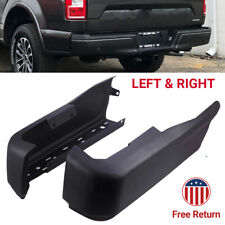 2X Black Steel Left Right Rear Bumper Face Bar End Caps For 2015-2020 Ford F150 picture