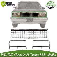 Chrome Grille + Headlight Bezels For 82-83 Malibu / 82-87 El Camino & Caballero picture