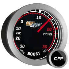 52mm GlowShift Tinted Series Turbo Boost / Vac PSI Gauge w Backlit LED Readout picture
