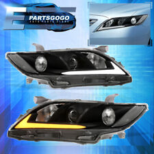 For 07 08 09 Toyota Camry Replacement Black LED DRL Sequential Headlights Lamps picture