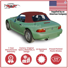 1996-02 BMW Z3 Convertible Soft Top w/DOT Approved Plastic Window, Burgundy picture