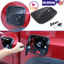 Black Door Fuel Tank Cover W/ Lock Gas Cap Tank Trim For Toyota Tacoma 16-22 US picture