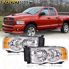Fit For 2002-2005 Dodge Ram 1500 2500 3500 Clear Headlights Headlamps picture