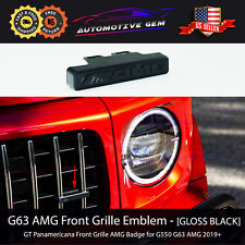 AMG Front Grille Emblem Panamericana BLACK Badge Mercedes G Wagen G63 2019-2023 picture
