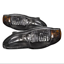 Black Housing Headlights Set Performance Lens Pair Fits 00-05 Chevy Monte Carlo picture