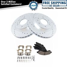 Front Performance Drilled & Slotted Brake Rotor & Posi Ceramic Pad Set picture
