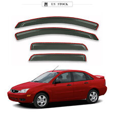 Window Visor In-channel Rain Guards Dark Smoke 4-Piece Set for 00-07 Ford Focus picture