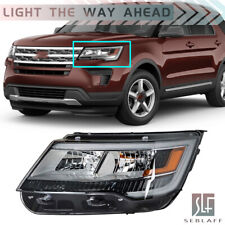 Driver For 2016 2017 18 Ford Explorer Halogen Headlight W/LED DRL Chrome Housing picture