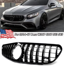 Gloss Black Front GT Grille For Mercedes Benz C217 W217 S63 S65 Coupe 2015-2017 picture