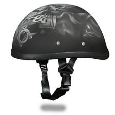 Daytona Helmets Skull Cap EAGLE- W/ PISTONS SKULL non DOT Motorcycle Helmet picture