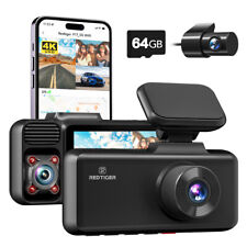 REDTIGER 4K 3 Channel Dash Cam, 5G WiFi Front and Rear Inside, Free 64GB SD Card picture