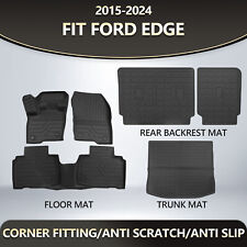 Cargo Liner Backrest Floor Mats Trunk Liner For 2015-2024 Ford Edge 5-Seater picture