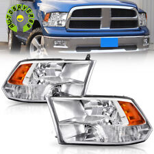 Headlights Assembly for 2009-2018 Dodge Ram 1500 2500 3500 Chrome Quad Headlamps picture