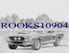 1967 Shelby GT500 Convertible CLASSIC CAR ART PRINT picture