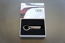 NIB Genuine Audi Blade Silver Stainless Steel Metal keychain Key Ring DJD017QY04 picture