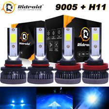 4PCS Combo 9005+H11 ICE BLUE 8000K LED Headlight Bulbs Kit 3200W High Low Beam picture