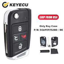 Flip Remote Key Shell Case Fob for Volkswagen Golf GTI 2015-2019 5G0 959 752 BD picture