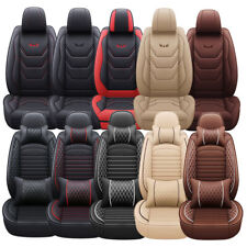 Full Set 5-Seats Car Seat Covers Universal Leather Front Rear Full Set Cushion picture