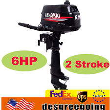 HANGKAI 2-Stroke Outboard Motor 6HP Fishing Boat Engine CDI Water Cooling System picture