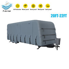7 Layer Waterproof Travel Trailer RV Cover Non-Woven Fabric For 21'-24' Camper picture