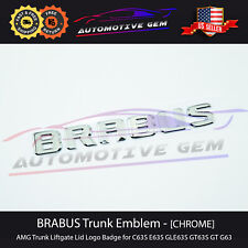 OEM BRABUS Emblem CHROME Rear Trunk Luggage Lid Logo Badge AMG C63 G63 E63S GT63 picture