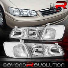 For 2000-2001 Toyota Camry Chrome Headlamps + Clear Signal Bumper Corner Lights picture