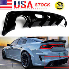 For 2020-2022 Dodge Charger SRT Widebody Shark Fin Rear Diffuser Glossy Black PP picture