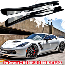 For 2014-2019 Corvette C7 Z06 Style Side Skirts Extension Splitter Gloss Black picture