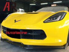 Stage 2 Carbon Fiber Front Bumper Lip w/ Winglets For 2014+ Corvette C7 Z06 Z51 picture