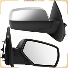 2 pcs Chrome Power Heated Manual Fold Mirrors For Chevy Silverado 2015-2018 picture