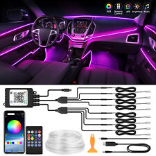 10M RGB 8 LED Car Interior Ambient Guide Light Strip Decor Atmosphere Door Light picture