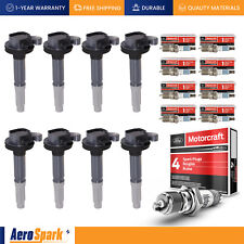 8pcs Ignition Coil + 8 Motorcraft Spark Plug for 16-17 Ford F-150 Mustang UF824 picture