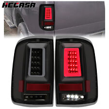 HECASA Full LED Black Tail Lights Brake Lamps Left+Right For 2004-2008 Ford F150 picture
