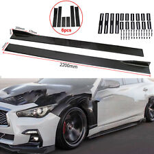 For INFINITI Q50 Glossy Black Side Skirts Extension Panel Lip A++++ picture